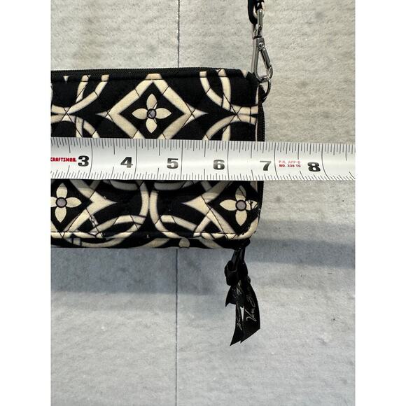 Vera Bradley Crossbody Wallet Purse Concerto Black White Pattern - Picture 6 of 10